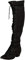 ORANDESIGNE Damen Winterstiefel Warme Schneeschuhe PU Lederstiefel Über dem Knie Flache Stiefel Lange Stiefel mit Hohen Absätzen B Schwarz 36 EU