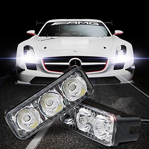 Feux de jour Riloer, 2 x 12V 3 LED haute puissance, DRL antibrouillard de conduite de jour, étanche
