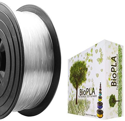 Bio PLA Filament 3D-Drucker PLA 1,75mm 1kg Spule Rolle (Transparent)