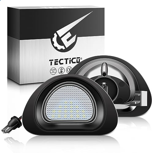 TECTICO LED Kennzeichenbeleuchtung Nummernschildbeleuchtung SMD Ultra Weiß Canbus Kompatible mit Citroen C1 Peugeot 107, 2 Stücke