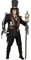Horror-Shop Voodoo Priester Halloween Kostüm Mantel & Hut für Männer XL