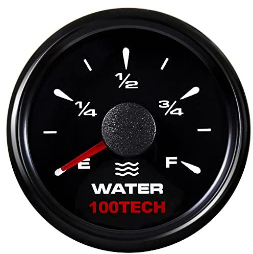 100TECH Water Level Gauge 240-33ohm RV Truck Water Tank Gauge Marine for Boat RV 0-190ohm 240-30ohm 0-180ohm 10-180ohm All Black