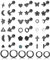 MILACOLATO 18-21 Paar Helix Piercings Knorpel Ohr Piercings Ohrringe Für Damen Tragus Piercing Silber Ohrstecker Edelstahl Damen Edelstahl Moon Star Heart Disc CZ Geometrische Piercing Schmuck