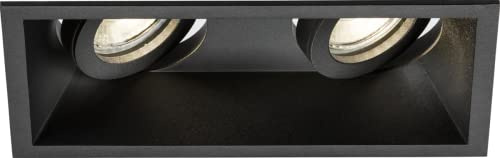 Knightsbridge Dipa Twin Tilt Anti-Glare Black Downlight
