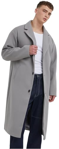 Urban Classics Herren Long Coat wolfgrey, L