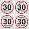 Papierservietten Servietten-Set 3-lagig Größe 33 x 33 cm (4 Pckg. Happy Birthday 30)