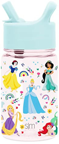 Simple Modern Disney Kinder-Wasserflasche, Kunststoff, BPA-frei, Tritan-Becher mit auslaufsicherem Strohhalm-Deckel, wiederverwendbar und langlebig, für Kleinkinder, Jungen, Mädchen, Summit