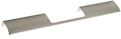 FURNIPART Griffleiste Edege Urban LA 2x64mm - Griff Profilleiste für Schubladen - Breite 350mm, Aluminium Edelstahl Effekt