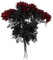 IMIKEYA 10 Stück künstliche Dahlien-Lotusblumen-Dekor, schwarze Dahlie, schwarze Pflanze, Blumenarrangement, Blumen, Bauernhaus, Vase, Füller, schwarze Blumen, Seidenblume, Haushaltsdekoration,