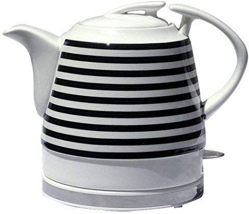 DameCo Bollitori Bollitore Elettrico in Ceramica Teiera per Acqua Senza Fili, teiera-Retro brocca da 1,2 Litri Veloce Interesting