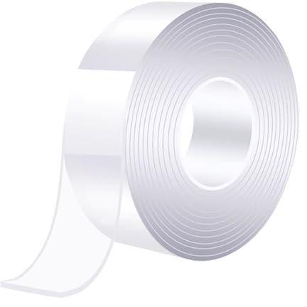 Desenda Strong Double Sided Mounting Tape Heavy Duty Waterproof Multipurpose Traceless Clear Adhesive Nano-tech Tape Sticky Strips Wall Tape for Picture Hanging Poster Carpet (3M x 3CM x 2MM)
