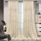 Rosnek Gardinen Blickdicht Kräuselband,2er Set Thermogardine Luxus Samt Vorhang Blickdicht mit Muster,übergardinen Vorhang Verdunkelung Barock Deko für Wohnzimmer,Beige,H183xB132CM