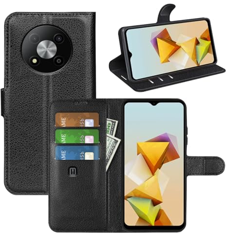 betterfon Handyhülle Kompatibel mit ZTE Blade A73 5G | Premium Qualität TPU Klapphülle für Blade A73 5G mit Kartenfächern | Magnetverschluss Handyhülle | Schwarz