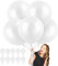 luftballons Weiß XXL,10 Stück Weisse Luftballon Riesen,36 Zoll Hochzeit Weiße Ballons,Grosse Weiße Luftballons,Weisse Ballons für Hochzeit Geburtstag Baby Dusche Party Karnevals Deko