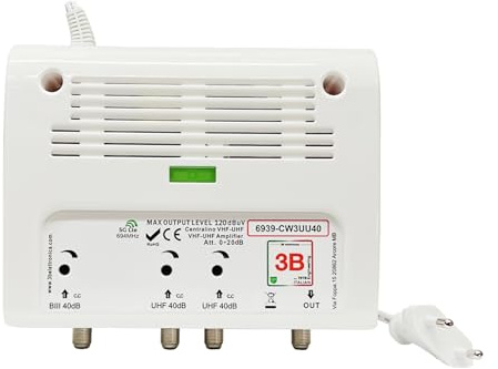 CENTRALINA LARGA BANDA 120 DBUV REGOLABILE 40DB AUTO-ALIMENTATA