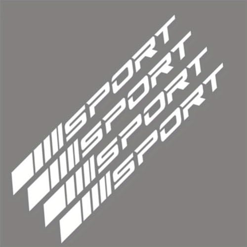 YYFYYDS 4pcs Auto-Rad-Aufkleber,kompatibel mit Suzuki Swift Samurai Vitara SX4 Jimny, Felgen-Aufkleber,2-White