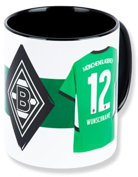 Borussia Mönchengladbach Tasse Away 24/25 personalisierbar | Offizieller Fanartikel Fohlenshop |Personalisierbar mit Name & Nummer | 0,3L | Spülmaschinen- & Mikrowellengeeignet