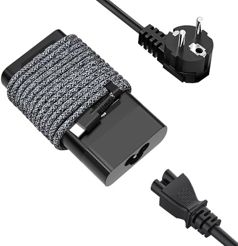 Chargeur USB-C 65W/45W pour HP Chromebook, Spectre X360, EliteBook x360, Envy, ProBook, Elite x2 + Appareils USB-C – Adaptateur Secteur Rapide avec Câble Tressé Antidérapant (PC/Tablette)