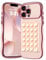 Miss Arts for iPhone 13 Pro Max Case, 13 Pro Max Phone Case with Suction Mount【Hands-Free Strong Grip Holder for Selfies and Videos】 Women Girls Bling Luxury Protective Cover - Pink