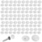 FunWorth 100 Piezas de cubiertas de tornillo, Phillips 12 mm para Tornillos, de 7-8 mm Tapas de Tornillos para Muebles Cubiertas Protectors,Impermeable Protección contra la Corrosión(Blanco-100piezas)