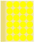 720 Stück Klebepunkte Aufkleber 32 mm Runde Punktaufkleber Farbkodierun Etiketten selbstklebende Markierungspunkte zum Beschriften, Basteln Yellow Stickers Round Color Coding Labels (Gelb 3.2 cm)