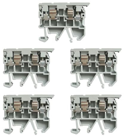 5 morsettiere per montaggio su guida DIN, portafusibili, connettore crimp, fissaggio a vite, morsetti elettrici per circuiti elettronici