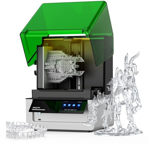 UniFormation GK3 Pro 16K Harz 3D-Drucker mit 385nm COB-Lichtquelle | 16K High-Trans-LCD mit 385nm COB-Lichtquelle sowie Auto-Heizung und Auto-Feeding für präzise Drucke.