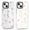 Phoona 2 packs Phone Case for iPhone 13 mini 5,4'', Cute Clear Transparent Cover with Bow Pattern Aesthetics Design, Soft Shockproof Protective Bumper Slim Funda for Women Girls