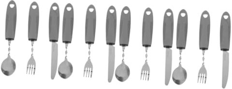 Healeved 4 Sätze Älteres Geschirr Spiel Adaptiv System Produkte Schöpfschüssel Platte Silberbesteck Für Menschen Mit Behinderungen Verschütten Alarm Kontrolle Geist Werkzeug Löffel Pp