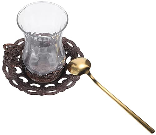 GRIRIW Set Di Tazze Da Tè in Con Cucchiaio Tazze Da Caffè Vintage Resistenti Al Calore Eleganti E Decorative