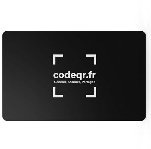 CodeQR.fr – Carte de visite numérique PVC sans contact QR Code | Compatible Smartphones | Paramétrable en ligne | Idéal Commerciaux, Entreprises
