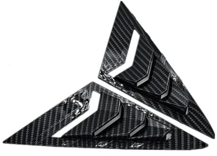 Heckscheibe Spoiler Wing Für VW Für Golf 7/7,5 Für MK7/7,5 Für GTI Für R 2014-2020 Hinten Vorne Dreieck Fenster Jalousie Seite Shutter Aufkleber Vent(Front Carbon)