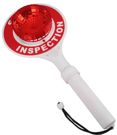 TOYZFRIENDY Panneau D'arrêt Portable avec Éclairage LED Clignotant, Baguette Lumineuse de Routière 40,6 Cm X 17,8 Cm, pour Contrôle de Trafic, Travaux Routiers et Passages Piétons