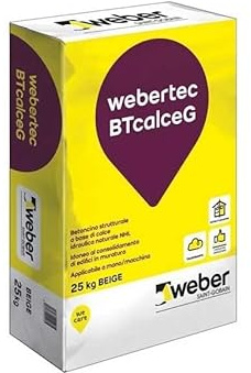 Malta strutturale a base di calce idraulica naturale Weber Tec BT Calce G 25kg