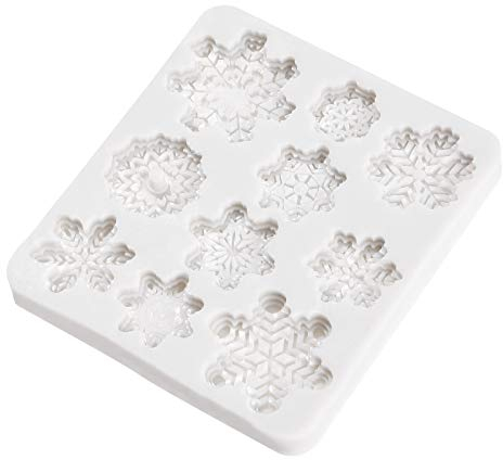 Silikonform Weihnachten,Weihnachten Resin Formen, Harz Schneeflocke Silikon Form,DIY Backformen Werkzeuge,Fondant Formen, Harz Seifenform für Torten Fondant Weihnachten Kekse