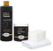 Furniture Clinic Easy Leather Restoration Kit (Black) | Includes Leather Recolouring Balm, Leather Ultra Clean, Sponge & Cloth