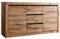 MASSIVMOEBEL24.DE Sideboard MONTREUX, Beistellschrank aus Zerreiche massiv Eiche Natur geölt, mit 3 Schubladen und 2 Türen