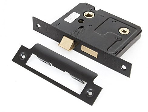 Bathroom Mortice Lock - Black 3