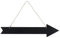 Groves Wooden Chalkboard Arrow Hanging Sign - 45cm x 10cm - Wedding Home Sign