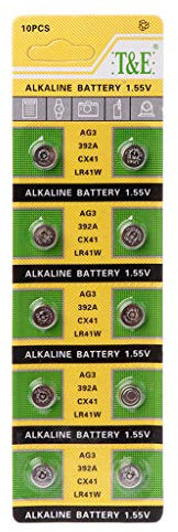 Mya Alkaline-Zellen-Ersatzbatterie AG3 1,55 V Knopfzellen SR41 192 L736 384 SR41SW CX41 LR41 392, 10 Stück
