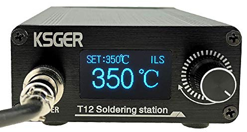 KSGER T12 Soldering Station DIY STM32 V3.1S OLED Temperature Controller Electronic Welding Iron Tips Handle Aluminum Alloy Case Power Equipments 110V T12 Iron Tips K C1 JL02