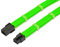 Shakmods 6 Pin PCIE GPU Graphics Card Sleeved Extension Cable 30cm + 2 Cable Combs (Green)