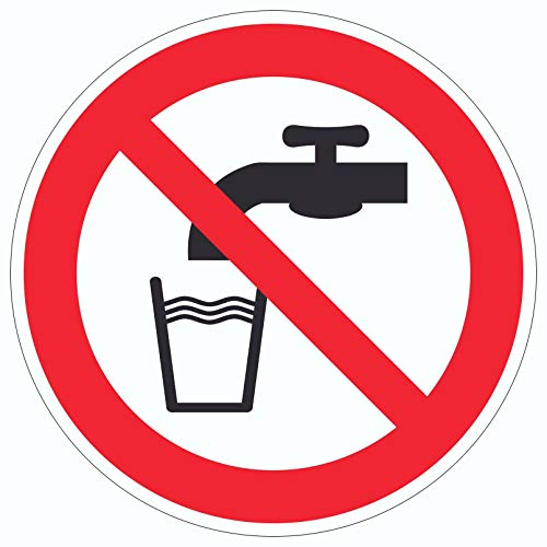 Kein Trinkwasser Aufkleber Kreis Nicht Trinken Ø600mm