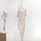 Weldomcor Makramee Traumfänger Gross Wandbehang Mond Traumfänger Handgefertigt Gewebte Boho Dreamcatcher für Schlafzimmer Wohnzimmer, 110 cm （Beige）