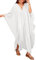 Bsubseach Women Casual Kaftan Batwing Sleeve Plus Size Swimsuit Cover Up Maxi Beach Dress White
