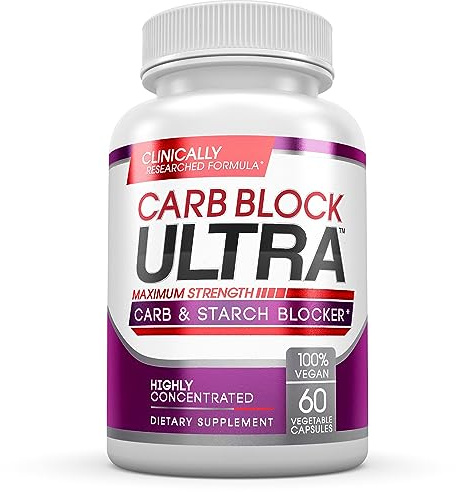 Carb Block Ultra White Kidney Bean Carbohydrate Blocker | Keto Diet Cheat Pills, 60 Veggie Caps