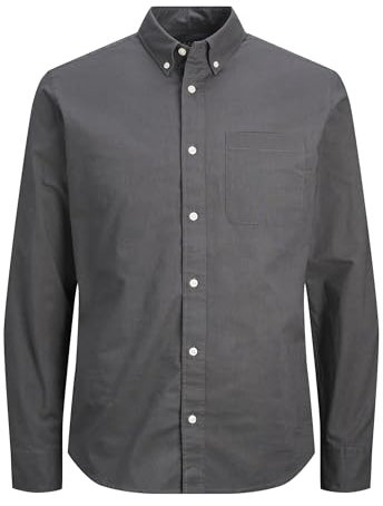 JACK&JONES Herren JPRBROOK Oxford Shirt L/S NOOS Freizeithemd, Black Oyster/Fit:Slim FIT, M