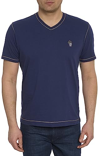 Robert Graham Herren Damien S/S T-Shirt, navy, XL