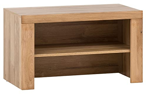 Möbel Jack Garderobenbank - Eiche teilmassiv geölt - B 80 cm - 2 Fächer