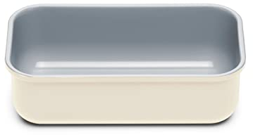 Caraway Antihaft-Keramik-Kastenform 0,5 kg – natürlich glatte Keramikbeschichtung – ungiftig, PTFE- und PFOA-frei – perfekt für Pfundkuchen, Brot und mehr – cremefarben